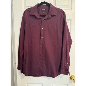 APT 9 Burgundy Button Up Men’s Dress Shirt L